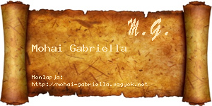 Mohai Gabriella névjegykártya